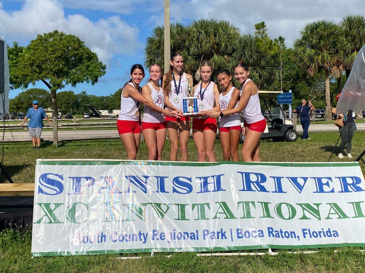 The Doral Academy girls’ cross-country team was second in Class 4A at the Spanish River Invitational in Boca Raton