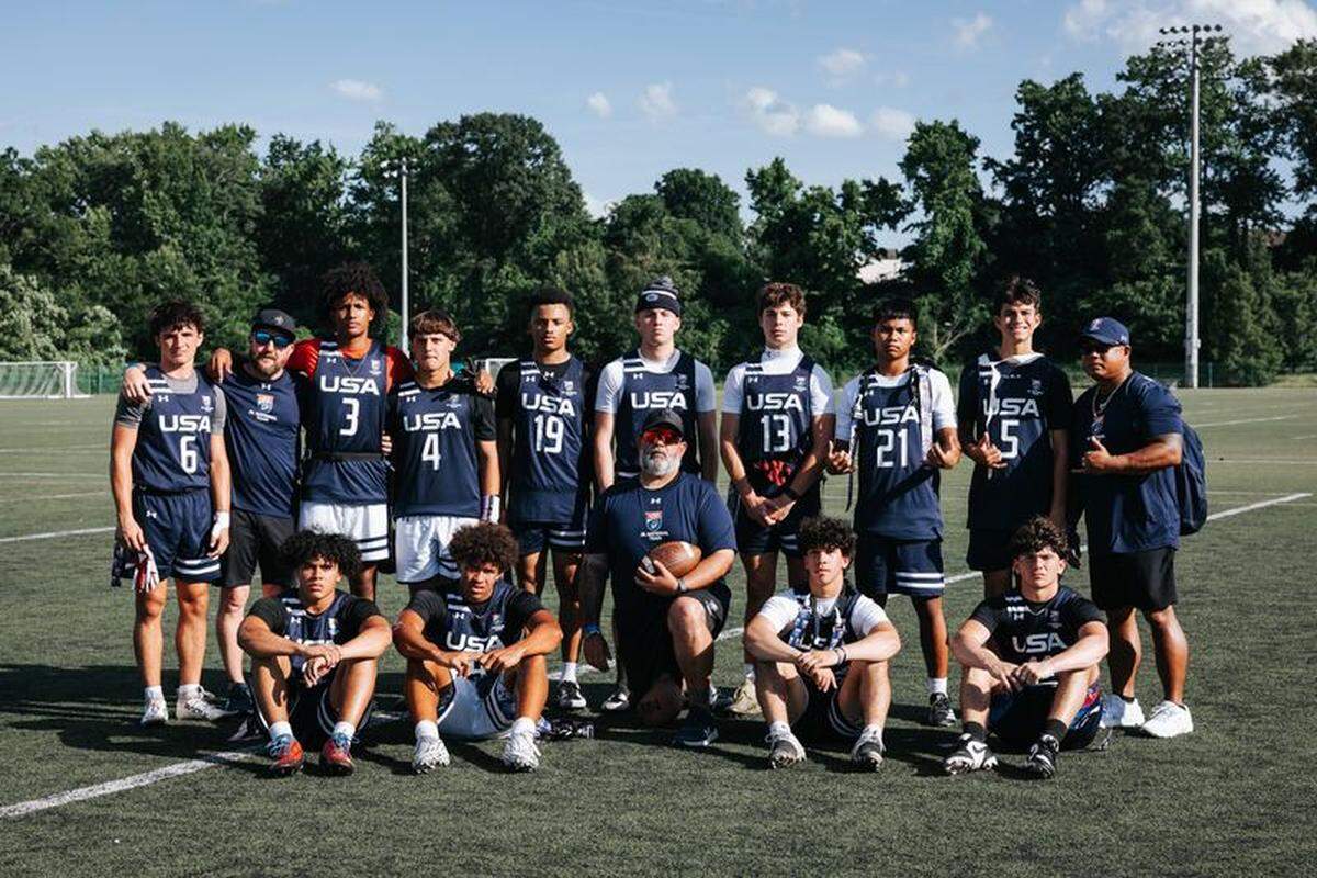 USA Football’s gold medal winning 17U boys’ national flag football team.