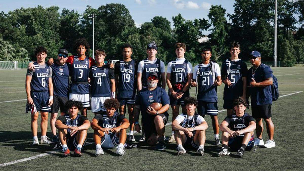 USA Football’s gold medal winning 17U boys’ national flag football team.