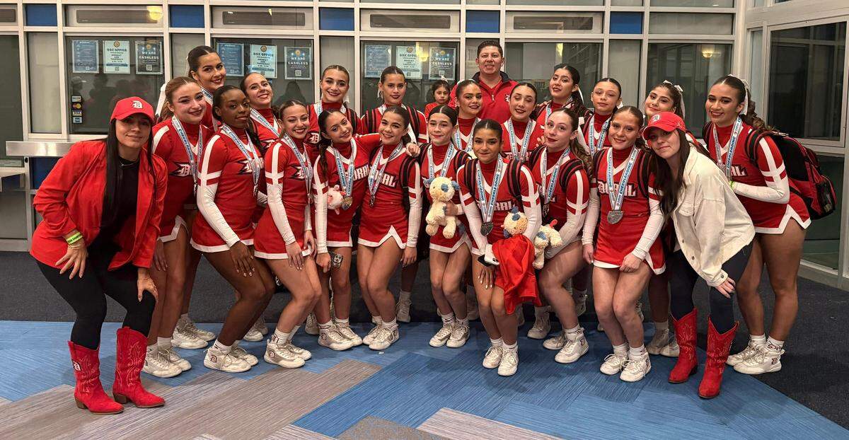 The state runner-up and region champion Doral Academy competitive cheerleading team.