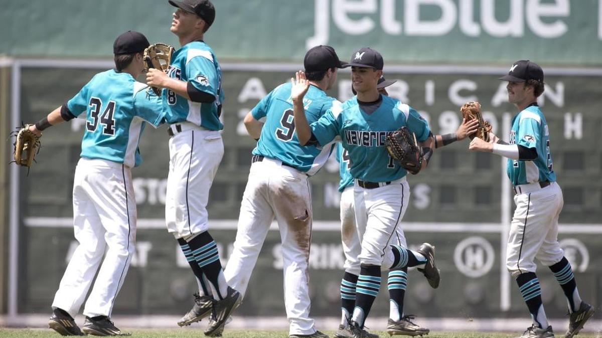 Archbishop McCarthy players celebrate after beating North Marion 14-2 in the 2016 Class 6A state semifinals in Fort Myers. The Mavericks visit Goleman in a regional semifinal on Tuesday.
