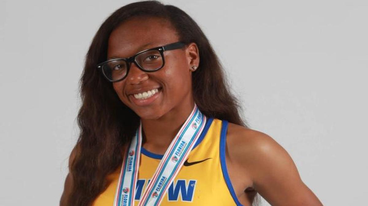 
Daesha Rogers is shown last season while conpeting for Miami Northwestern. 
