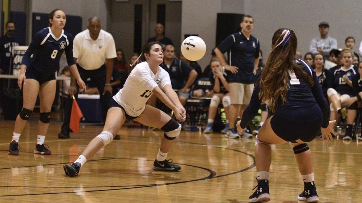 Rivera Prep's Veronica Sena in action against Florida Christian in girls high school volleyball Thurs. Nov. 2nd, 2017.
