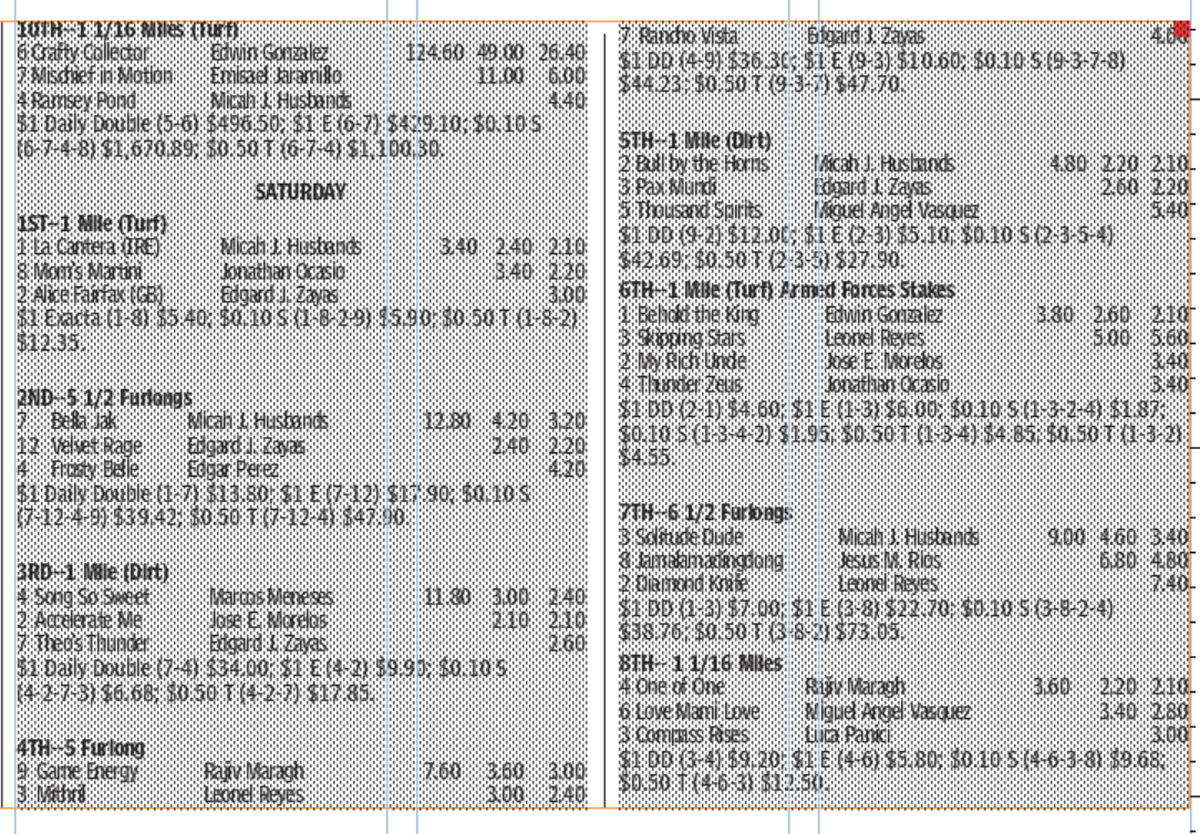 Gulfstream Park results for Saturday, Nov. 1 (Races 1-8)