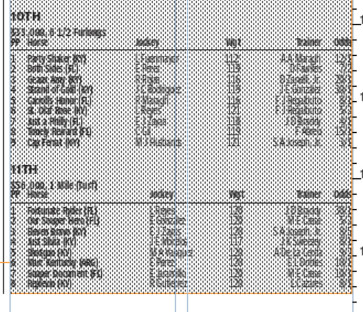 Gulfstream Park entries - Oct. 19 - Races 10 and 11.