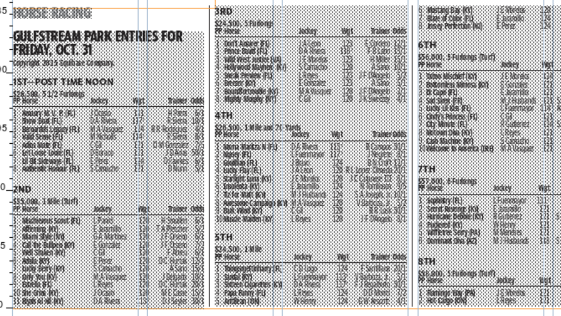 Gulfstream Park entries for Friday, Oct. 31, 2025 (10 races)