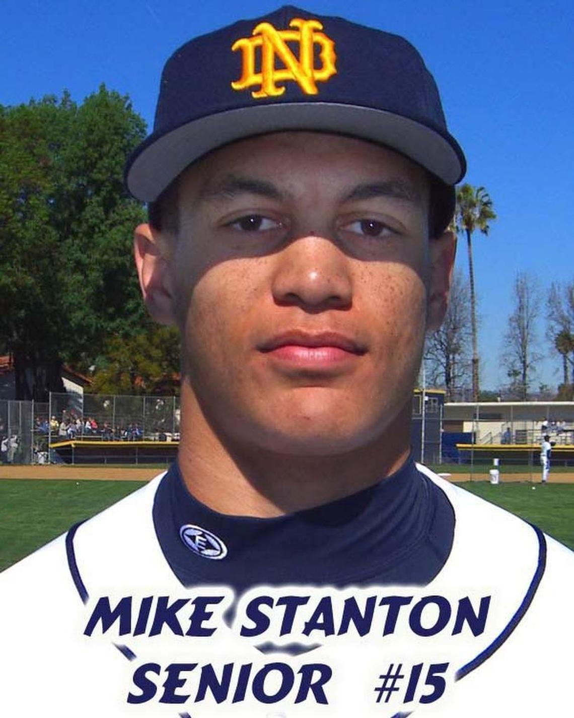 Mike Stanton in high school.