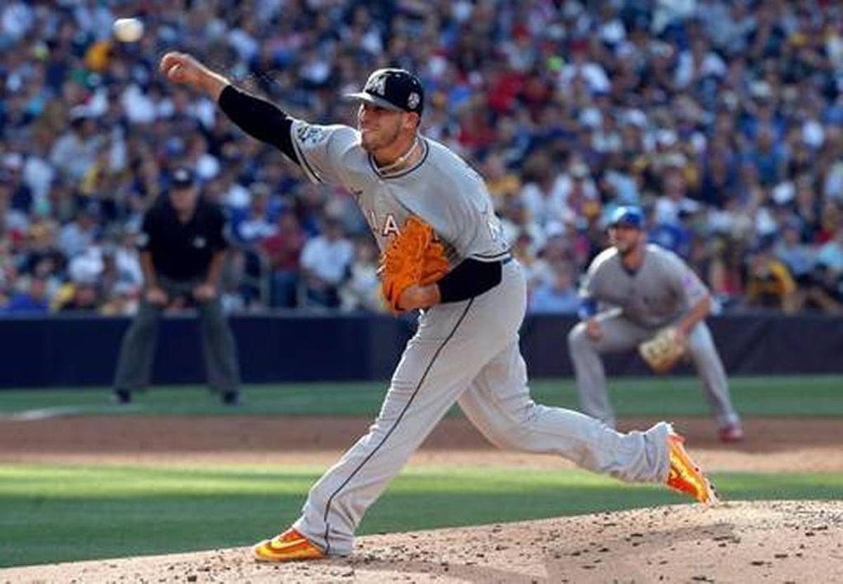 Miami’s Jose Fernandez pitches in the second inning of the 2016 All-Star Game in San Diego.