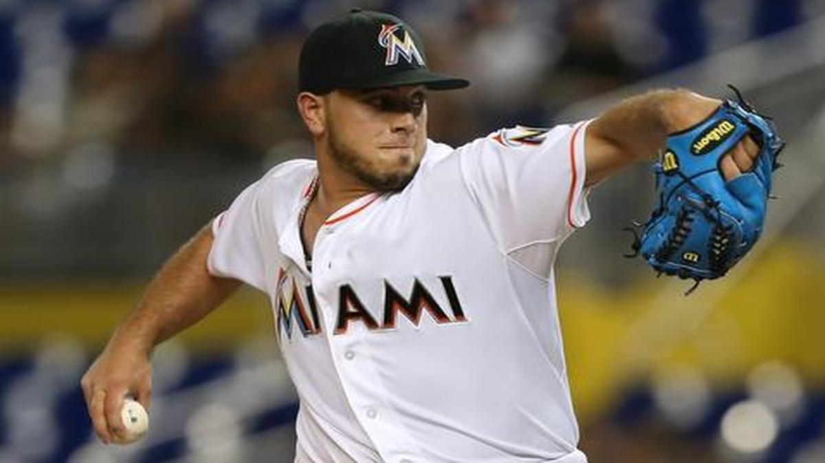 Marlins ace Jose Fernandez pitches against the Atlanta Braves on Friday, September 25, 2015, at Marlins Park in Miami.