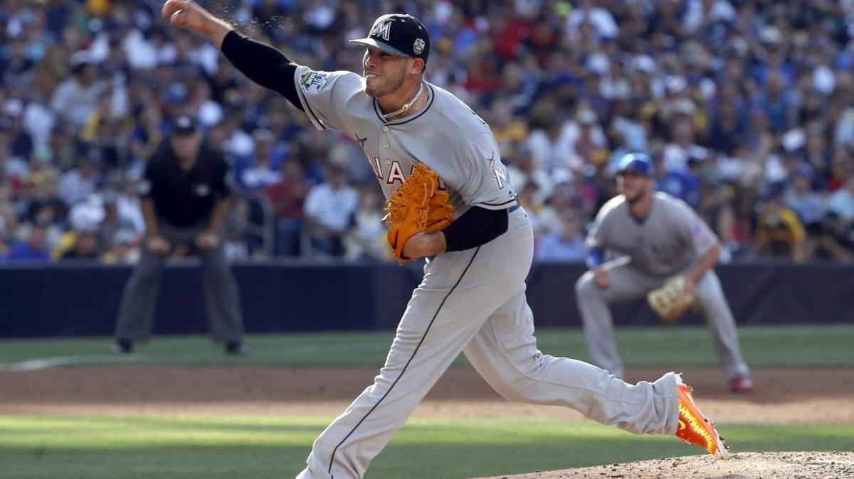 Jose Fernandez of the Miami Marlins pitches during the second inning of the 2016 All-Star Game in San Diego.