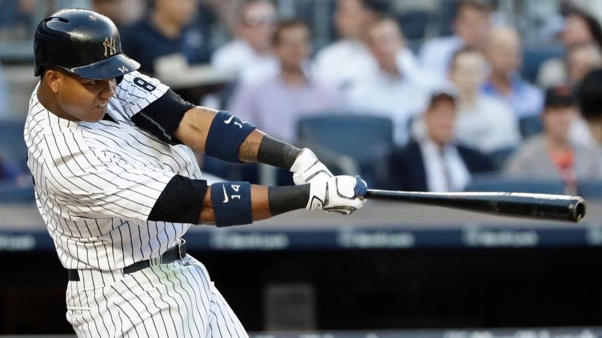 Starlin Castro, pictured here in 2016 playing for the New York Yankees, wants to be traded from the Marlins. The 27-year-old has been with the team for a month.