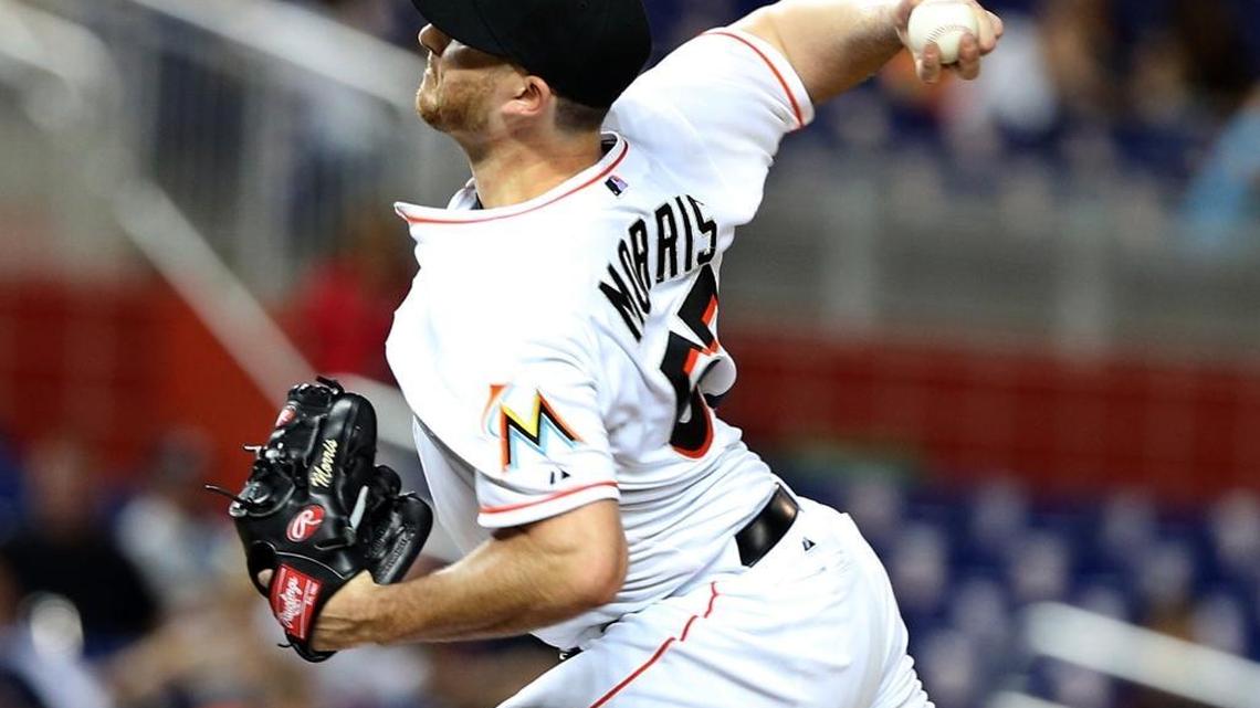 Miami Marlins pitcher Bryan Morris has put on the disabled list with a back injury.