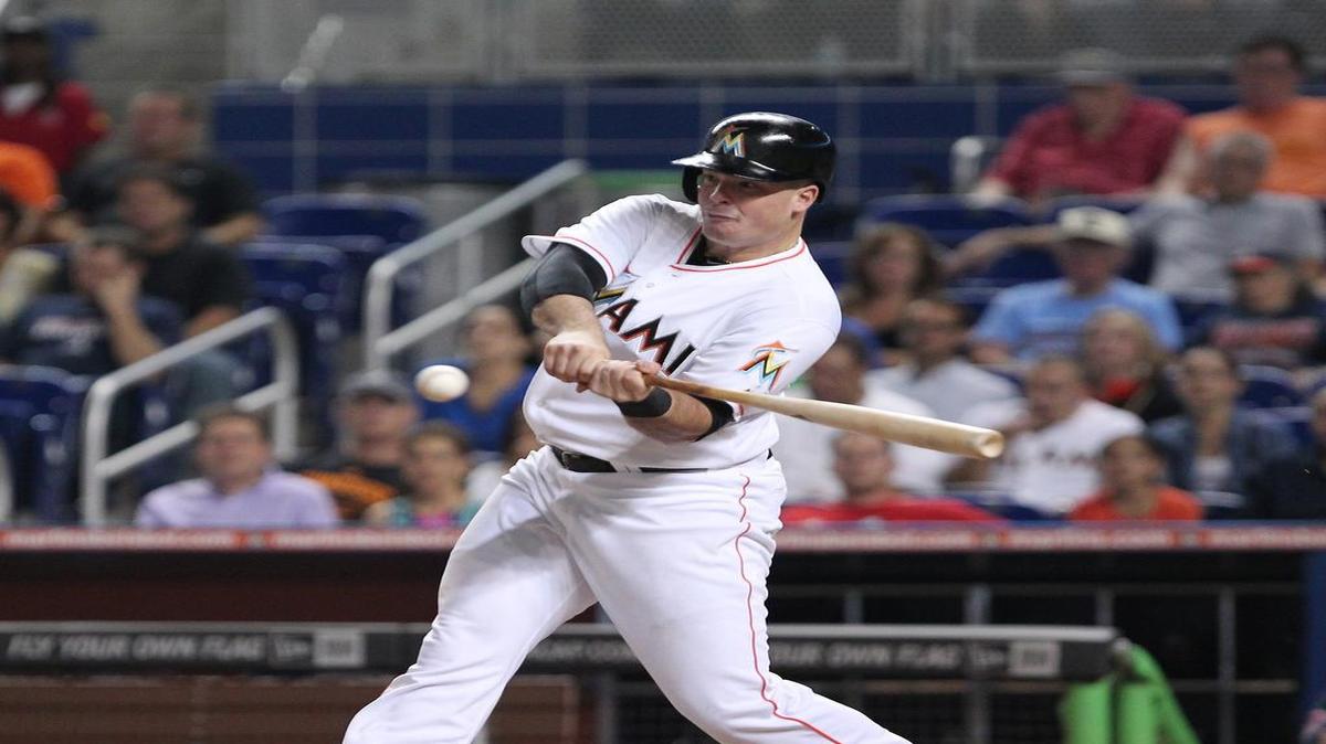 
june swoon: Justin Bour has seen his average dip from .369 to .121 in June.
