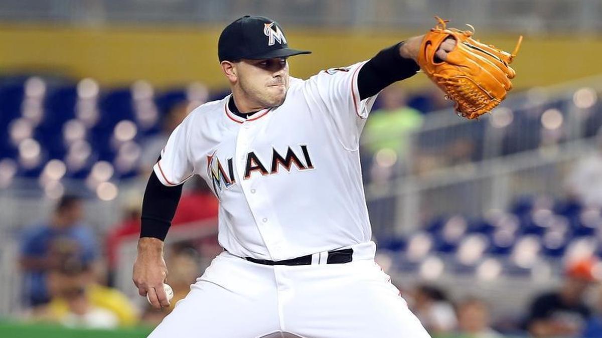 Jose Fernandez, of the Miami Marlins pitches in the first inning of the game with the Pittsburgh Pirates at Marlins Park in Little Havana in Miami on Tues., May 31, 2016.