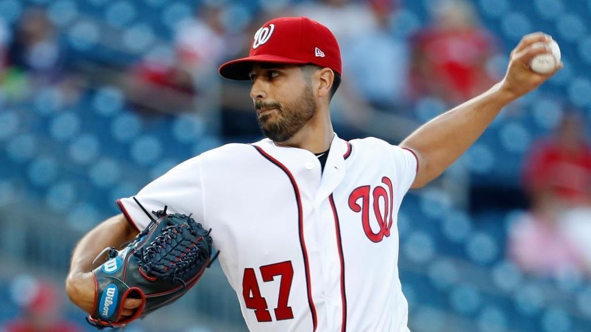 El entonces lanzador titular de los Washington Nationals Gio González. Ahora está en los Miami Marlins.