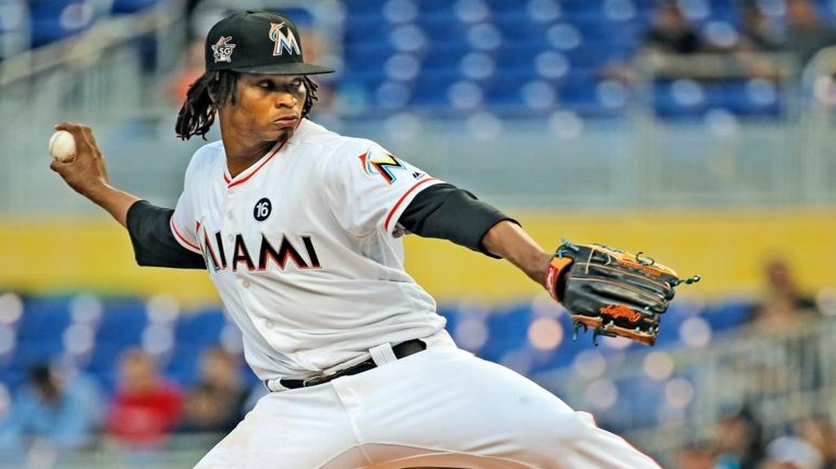Miami Marlins pitcher Jose Urena (62) throws in the first inning in this Friday, May 12, 2017, file photo. For a guy who didn’t make the Marlins’ rotation out of spring training, Urena is proving himself to be one of its best options.