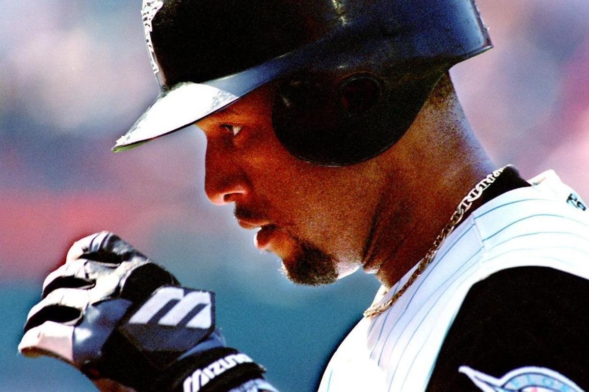 Florida Marlins third baseman Gary Sheffield