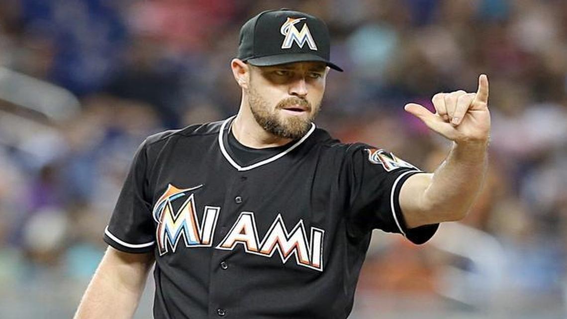 Marlins relief pitcher Mike Dunn has been rehabbing a left forearm strain since spring training.