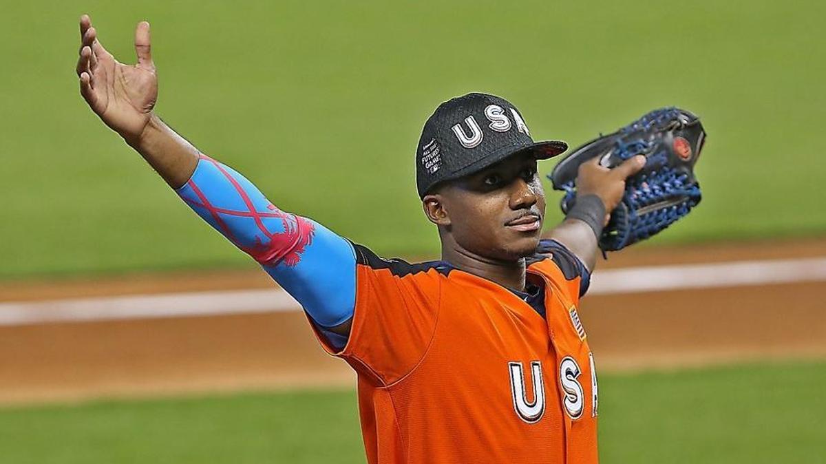 Lewis Brinson, the 18th ranked minor-league prospect according to Baseball America, is the Marlins’ top-ranked prospect in its farm system.