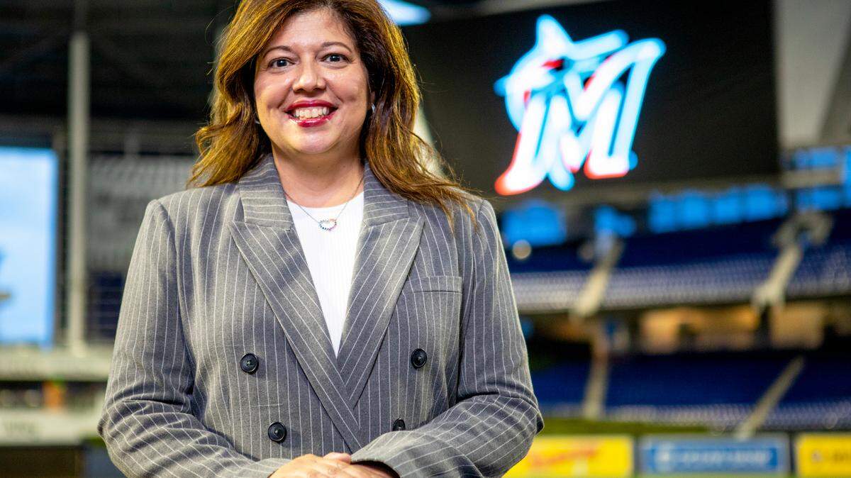 The Miami Marlins on Thursday announced Raquel ‘Rocky’ Eguisquiza as the organization’s first vice president of diversity, equity and inclusion, at Marlins Park in Miami, Florida, on Monday, January 11, 2021.