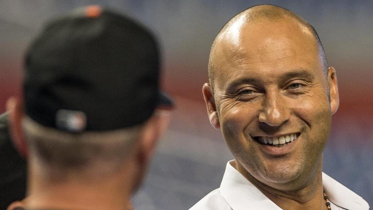 Miami Marlins CEO Derek Jeter, seen at Marlins Park on June 27, 2018, angered many fans with the offseason trade of stars like Giancarlo Stanton. But Jeter’s foundation-first reboot has begun to show signs of hope.