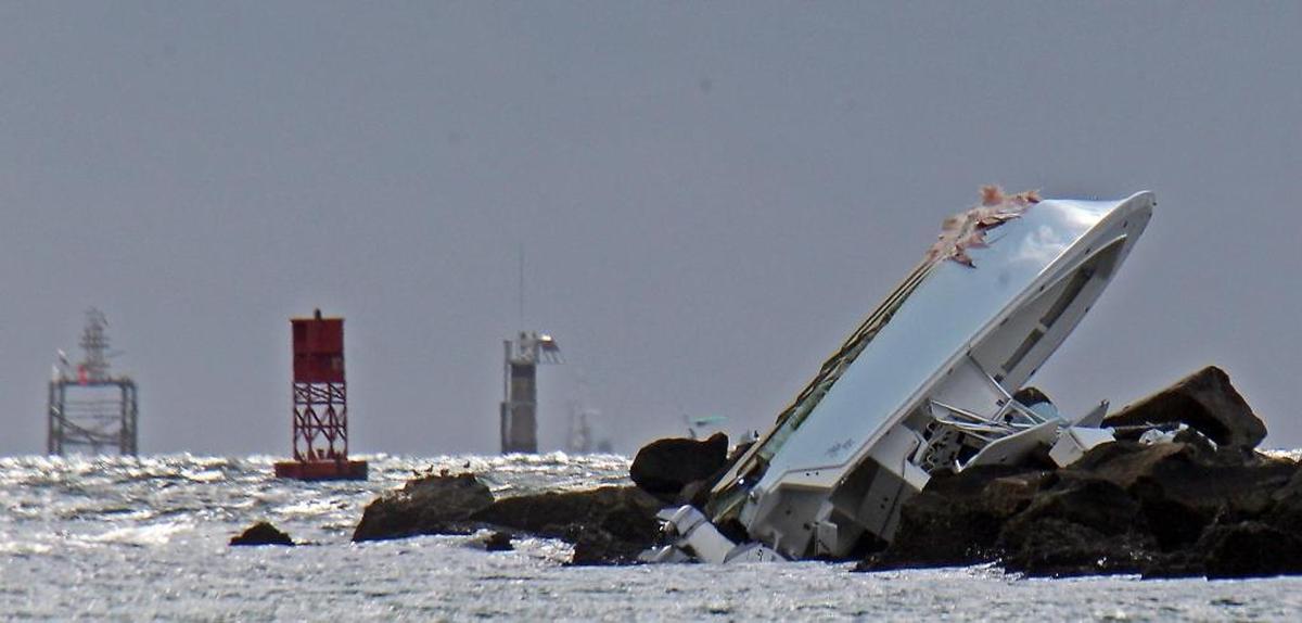 The 32-foot Sea Vee belonging to Miami Marlins pitcher Jose Fernandez crashed into the jetty on South Beach around 3 a.m. Sunday, Sept. 25, 2016. Fernandez, 24, and his two passengers — Emilio Macias, 27, and Eduardo Rivero, 25 — died in the crash.