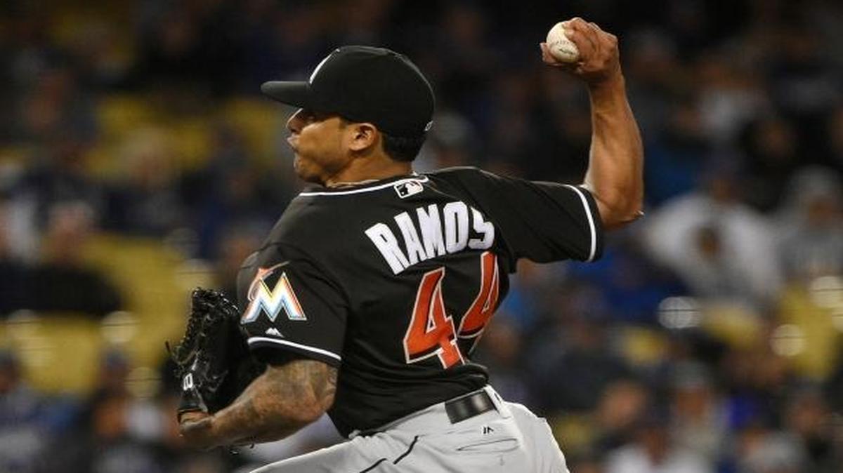 Marlins reliever A.J. Ramos has three saves in a row.