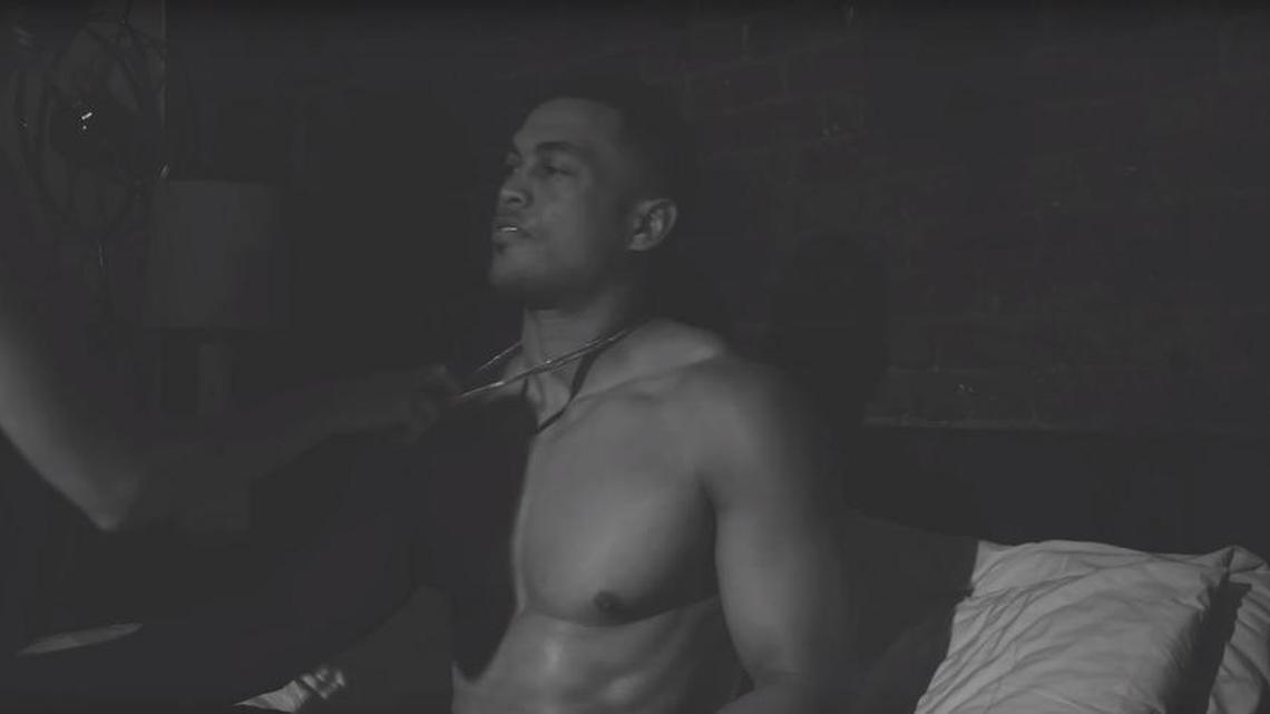 Miami Marlins star Giancarlo Stanton, shown in new music video by Lexy Panterra.