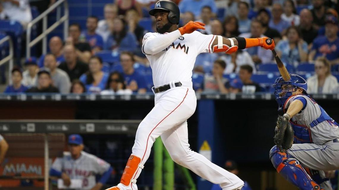 Miami Marlins left fielder Marcell Ozuna was named the National League’s Player of the Week on Monday.