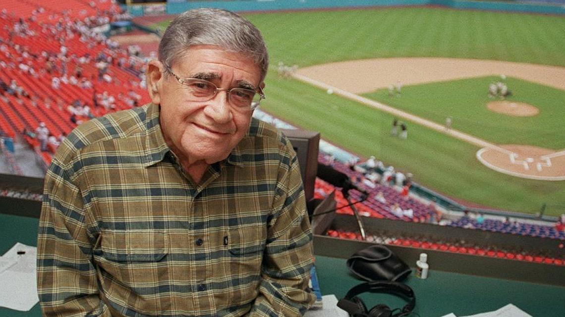 Felo Ramirez, legendary Spanish-radio voice of the Marlins, poses for a photo before a game at Pro Player Stadium in 2001.