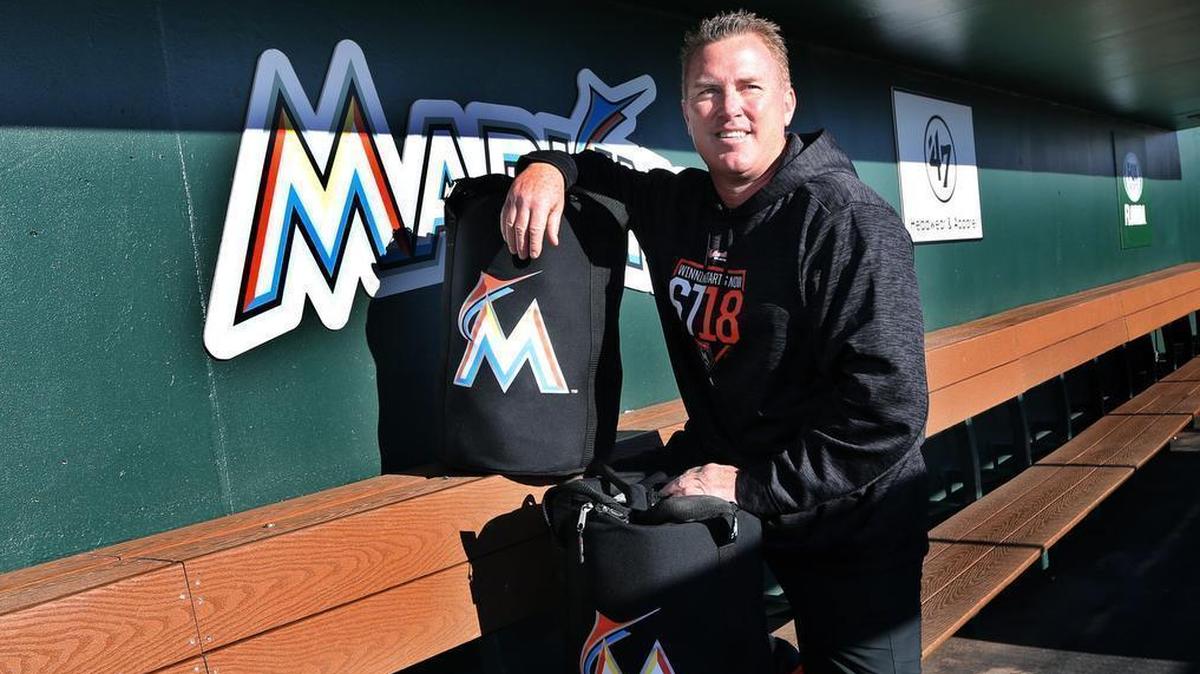 Rock Hughes is the only original employee left with the Miami Marlins. He has been a clubhouse attendant since the team’s first spring training game in 1993.