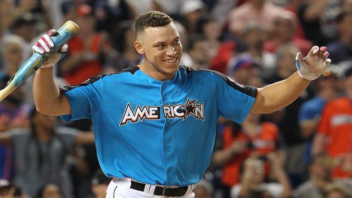 New York Yankee Aaron Judge wins the T-Mobile Home Run Derby at Marlins Park in Miami, Florida on Mon., July 10, 2017.