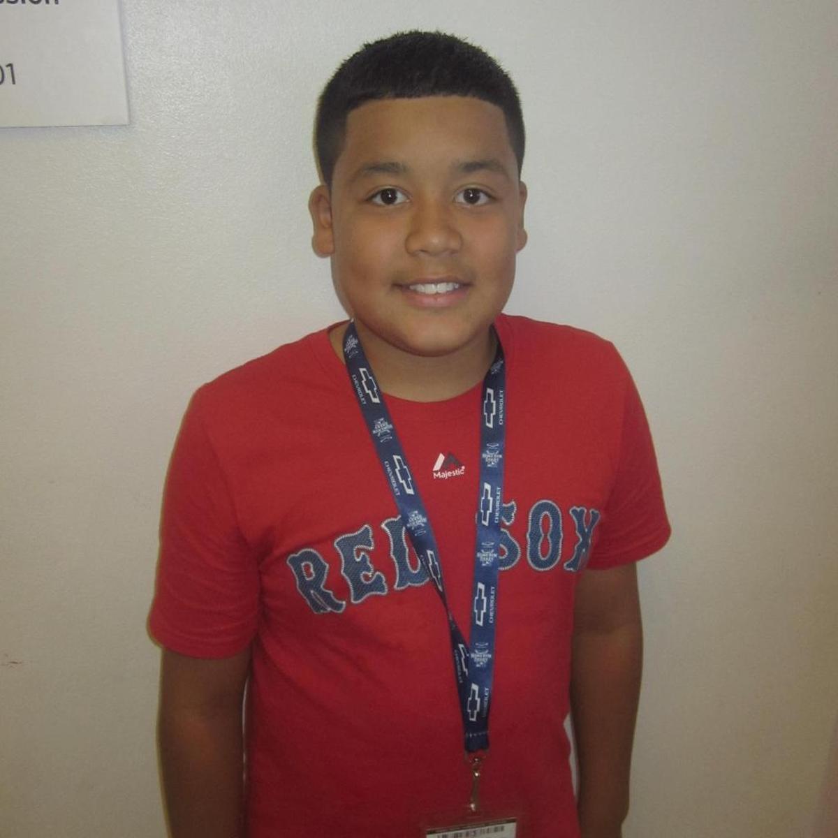 BOSTON RED SOX ALL-STAR FAN: Julian Colon; Hyde Park, Massachusetts.