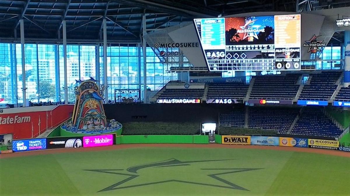 Marlins Park gets ready for the 88th annual All-Star Game on Tuesday night in Miami.