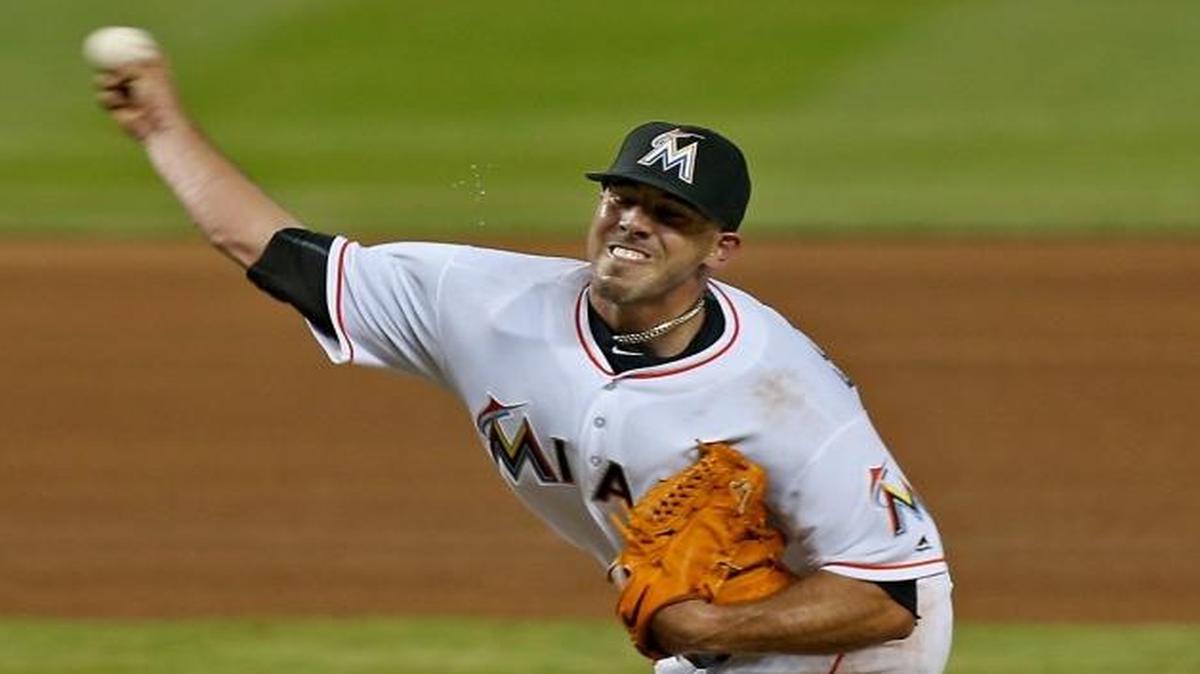 Marlins pitcher Jose Fernandez throws a pitch against the Detroit Tigers during his first-ever loss at Marlins Park on Wed., April 6, 2016.