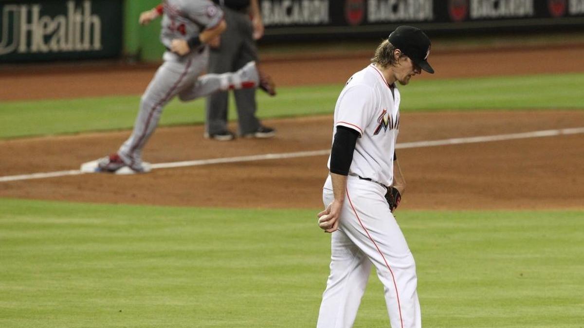 Bryce Harper, right fielder of the Washington Nationals run the bases after hitting a three-run home run in a game last season.