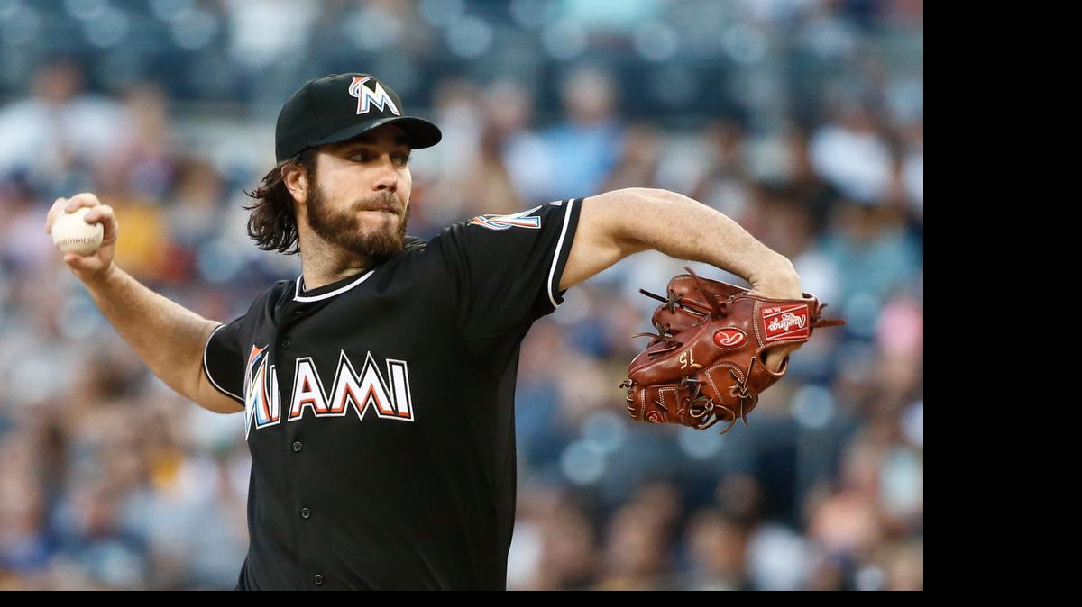 
Miami Marlins pitcher Dan Haren, who could be dealt before the trading deadline, has allowed 20 home runs this season, but 15 have been solo shots. 
