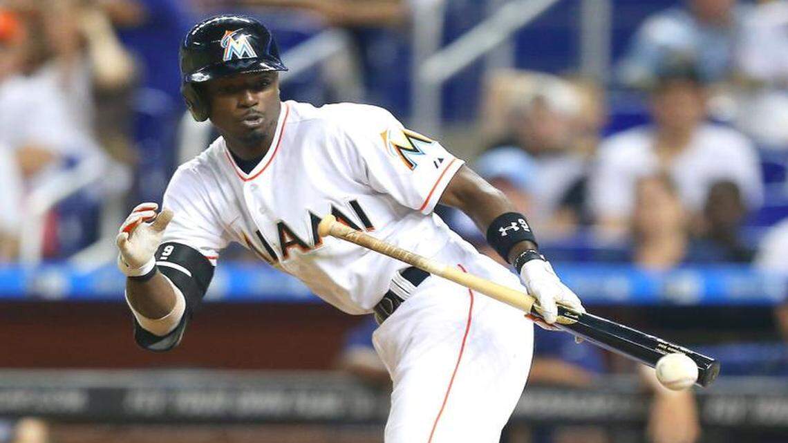 
Dee Gordon has an on-base percentage of .404 that ranks fifth in the majors among leadoff hitters. ‘He’s been an owner’s dream,’ Jeffrey Loria said. 

