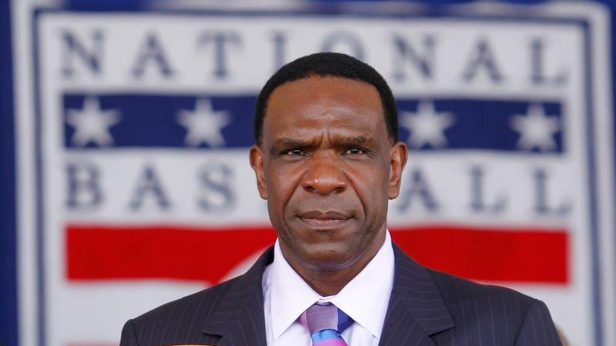Miami native Andre Dawson at his induction into the Baseball Hall of Fame in Cooperstown, N.Y., on July 25, 2010. Today, Dawson deals with the COVID-19 pandemic in his job as owner of a Miami-area funeral home.