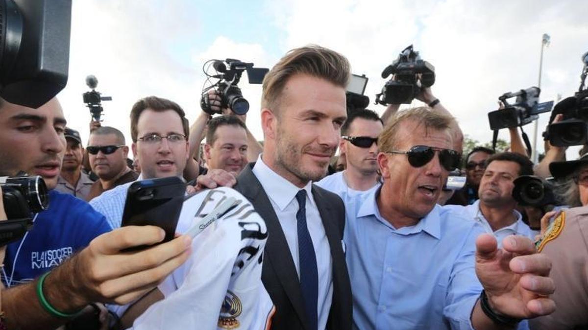 David Beckham, pictured in a Feb. 5, 2014, file photo, received a slew of celebrity support for his new Major League Soccer team in Miami.