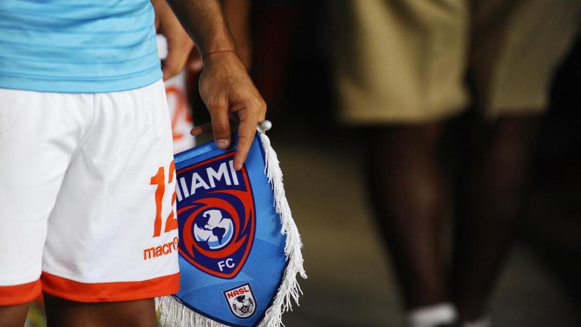 Miami FC forward Dario Cvitanich (12) prepare for the game in the tunnel prior to their game against FC Edmonton at Ocean Bank Field at FIU stadium on May 28, 2016.