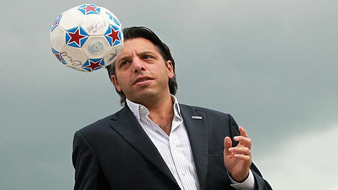 FIGHTING BACK:  Aaron Davidson, CEO of the North American Soccer League, pleaded not guilty on Friday in federal court.