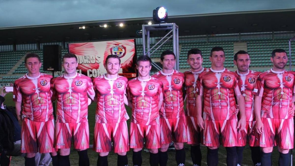 Spanish club CD Palencia unveils its new uniforms in a photo that was widely circulated on social media.