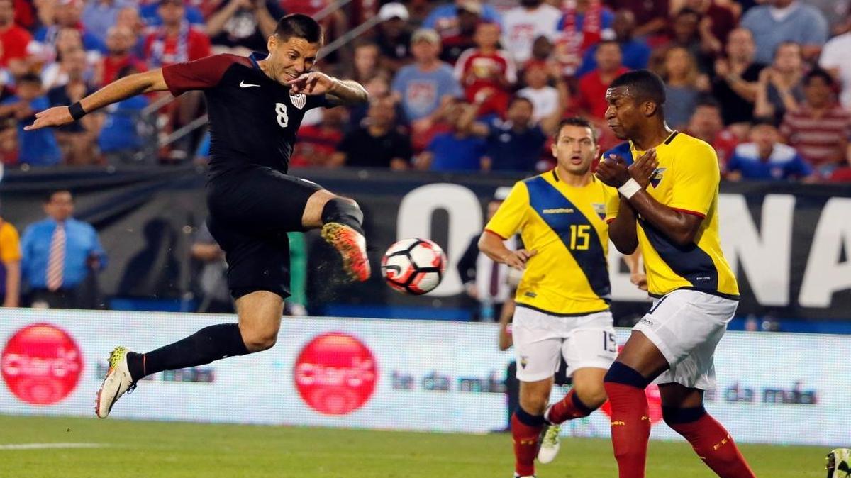 Forward Clint Dempsey (8) is one of the marquee players for the United States, which begins tournament play Friday against Colombia.