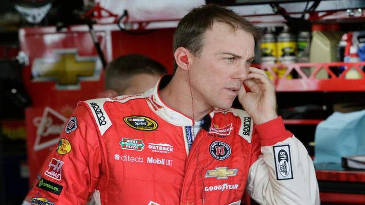
Happy to be here: Sprint Cup championship contender Kevin Harvick, nicknamed ‘Happy,’ will start fifth in the Ford EcoBoost 400 on Sunday in Homestead.
