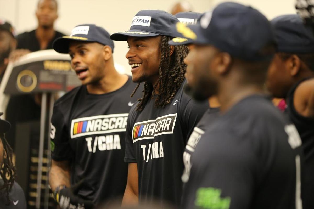 NASCAR Drive for Diversity Pit Crew Combine participants at the NASCAR R&D Center in Concord, N.C.