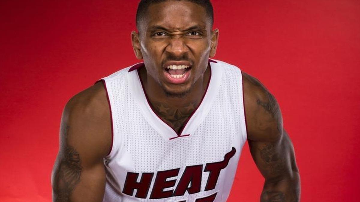 Miami Heat guard Rodney McGruder (17) poses during Heat Media Day on Tuesday, September 27, 2016.