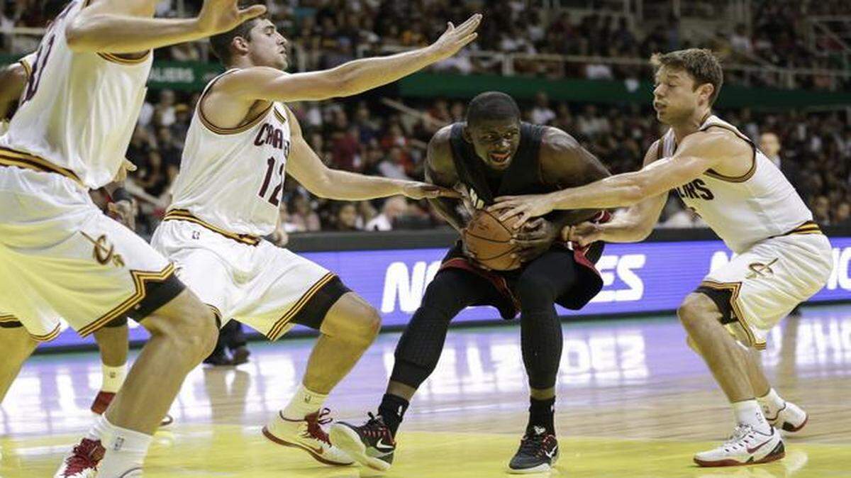 
Promising future: Heat rookie James Ennis, who is averaging 16 points per game this preseason, brings energy off the bench.
