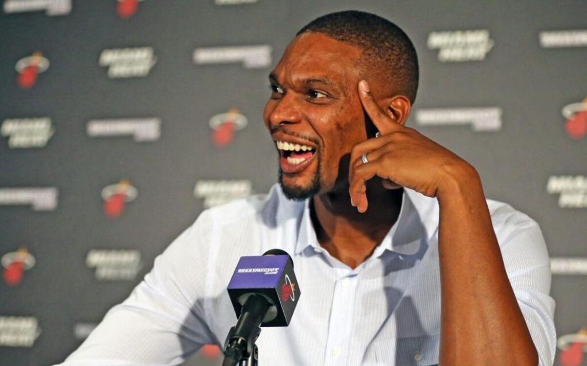 Chris Bosh during a 2015 news conference.