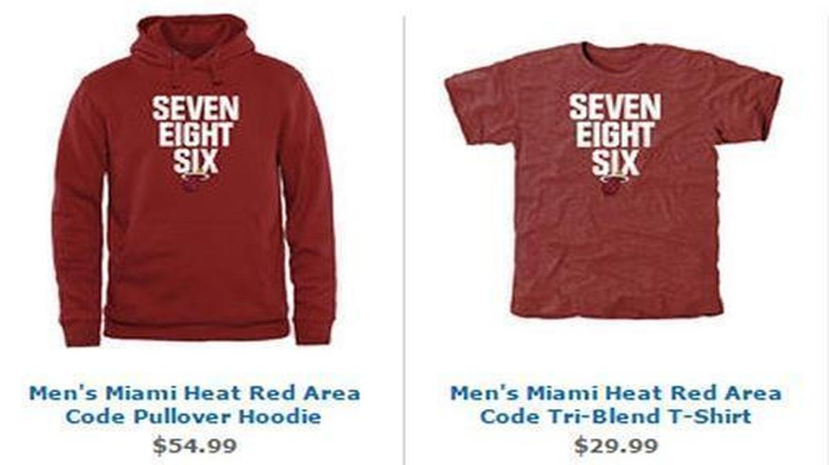 The NBA’s new merchandise is displaying only Miami's secondary area code, 786, on Heat apparel instead of the more popular 305.